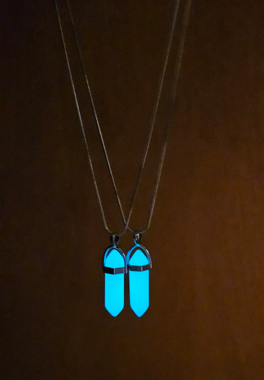 Glow in the Dark Crackle Quartz Necklace!