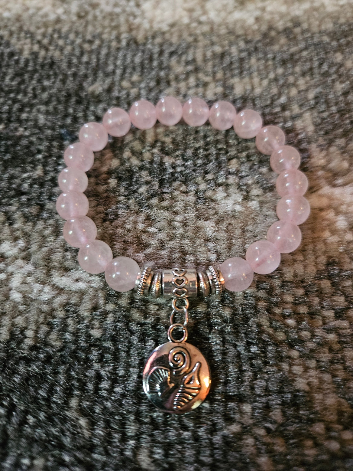 Rose Quartz Heart Space Bracelet