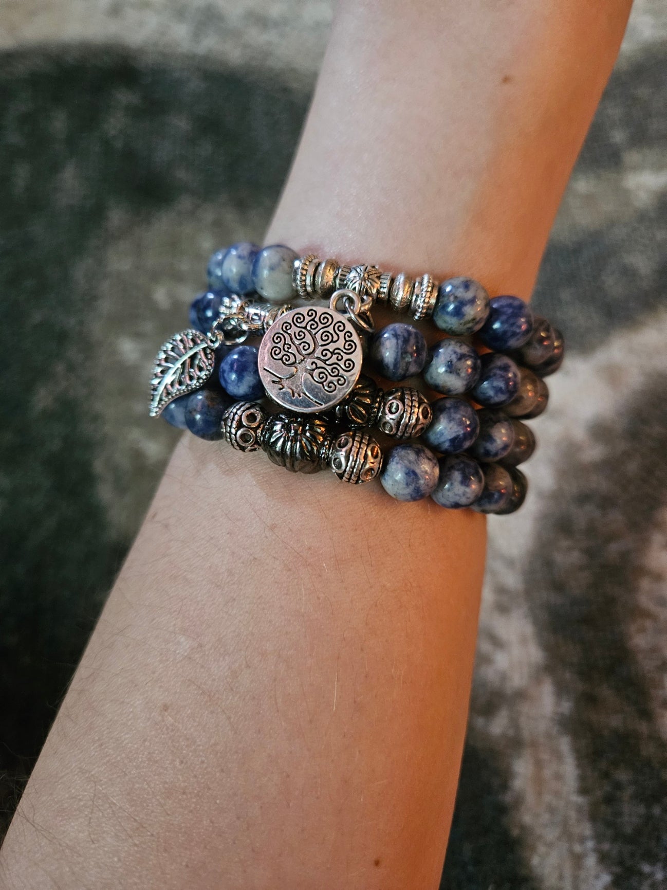 Blue Dot Jasper Calming Energy Bracelet