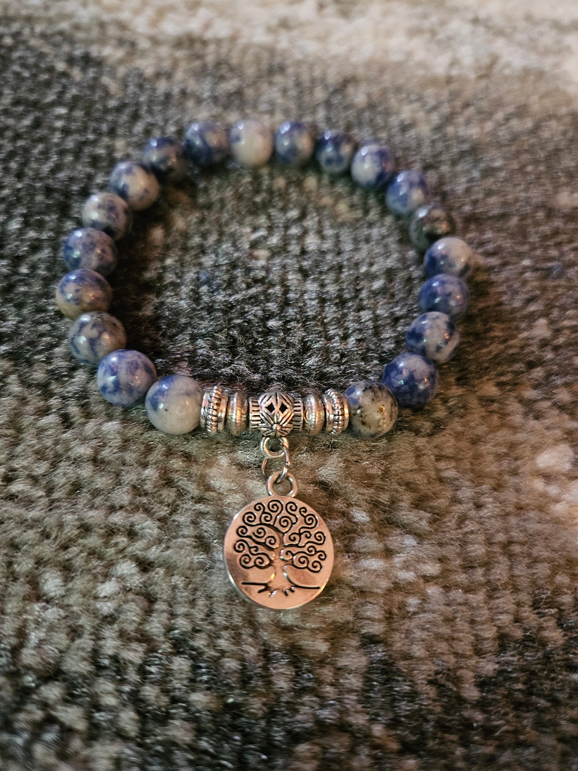 Blue Dot Jasper Calming Energy Bracelet